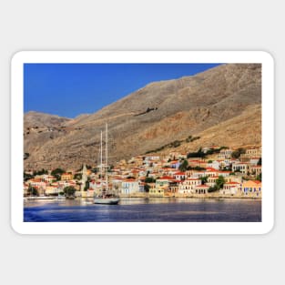 Halki from out on the bay Sticker